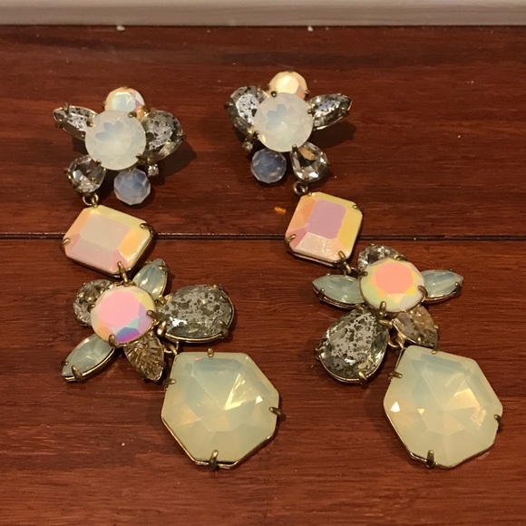 J.Crew opalescent chandelier earrings - Picture 2 of 3